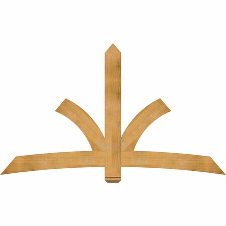 Ekena Millwork Davenport Rough Sawn Timber Gable Bracket, Western Red Cedar, 84"W x 49"H x 2"D x 6"F, 14/12 Pitch GBW084X49X0206DAV00RWR